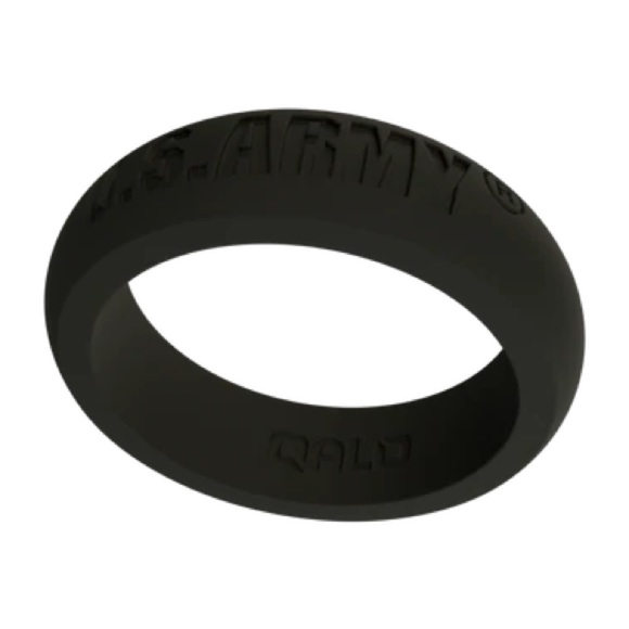QALO GO ARMY Ladies Silicone Wedding Band Ring 8 (snug) - Picture 1 of 7